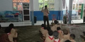 Dukung Pembinaan Anggota Pramuka di Gugusdepan, Kwarran Klapanunggal Kunjungi Persami SDN Rawaragas