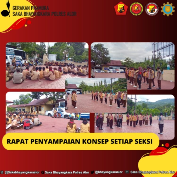 Bersama Pamong dan Instruktur, Saka Bhayangkara Polres Alor Siapkan Program Polisi Sahabat Anak