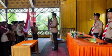 Ka Mabiran Lantik Pengurus Kwarran Pelalawan Masa Bakti 2022-2025