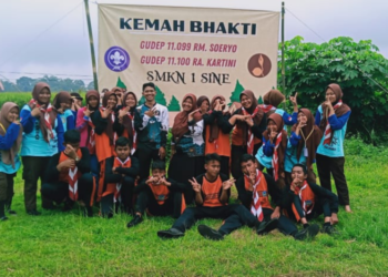 Latih Jiwa Sosial dan Tolong Menolong, Pramuka SMK Negeri 1 Sine Gelar Kemah Bakti XV