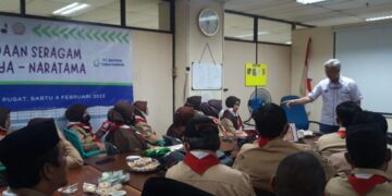 Peserta Narakarya dan Naratama Kwarcab Jakarta Pusat Ikuti Sosialisasi Pengadaan Seragam Pramuka