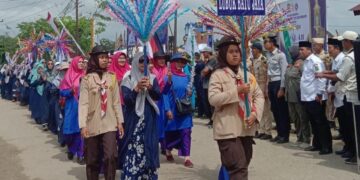 Anggota DKR dan Pramuka Peduli Kwarran Rengat Barat Ikut Sukseskan Gelaran MTQ ke-52 Tahun 2023