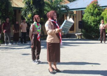 Gugusdepan MTsN 2 Bolaang Mongondow Timur Selenggarakan Upacara Hari Tunas