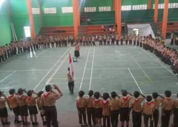 264 Pramuka Siaga Kwarran Gunungsindur Kabupaten Bogor Ikuti Saba Desa