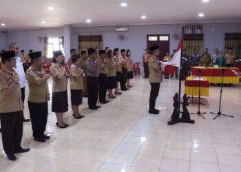 Jajaran Mabi, Pengurus, dan LPK Gerakan Pramuka Nias Pergantian Antar Waktu Masa Bakti 2018-2023 Dilantik