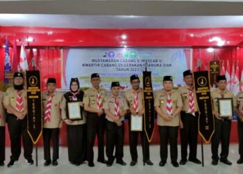 Kwarcab Siak Berikan Penghargaan kepada Kwarran Tergiat