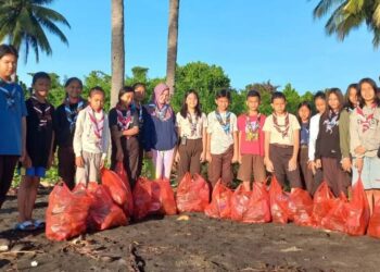 Pramuka SMP Negeri 2 Tutuyan Gelar Aksi Peduli Sampah