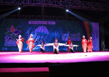 Perpaduan Budaya Melayu dan Lampung, Tari Begawi Jajama atau Bedana Hadir dan Dibawakan oleh Kontingen Lampung.