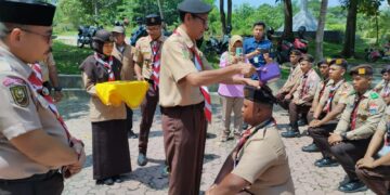 Ketua Kwarda Riau Kukuhkan Peserta Brigade Penolong V