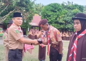 Kompetisi Ketangkasan Lomba Pionering Warnai Kemah Madrasah Swasta Kabupaten Kampar 2023
