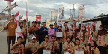 Peduli Banjir, Unit Pramuka Peduli Rengat Barat Lakukan Galang Dana