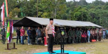 Danrem 031/WB Brigjen TNI Dani Rakca Buka Perkemahan Saka Wira Kartika di Buper Tahura