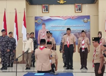 Danlanal Dumai Lantik Pimpinan Saka Bahari dan Dewan Saka Bahari