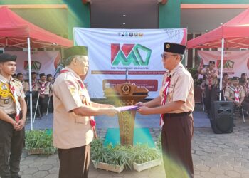 Ketua Kwartir Cabang Gerakan Pramuka Kota Semarang kak Adi Tri Hananto membuka Kursus Pembina Pramuka Mahir Tingkat Dasar (KMD) Universitas Islam Negeri Walisongo Semarang