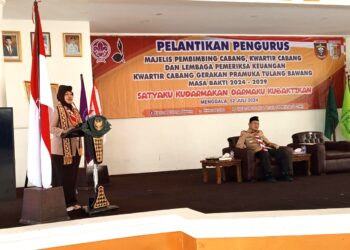 Mabicab Dan Kwarcab Tulang Bawang Dilantik. Ini Pesan Ketua Kwarda Lampung