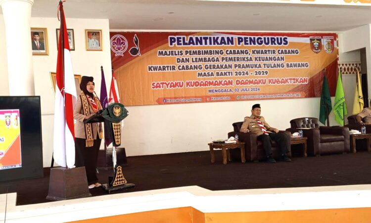 Mabicab Dan Kwarcab Tulang Bawang Dilantik. Ini Pesan Ketua Kwarda Lampung