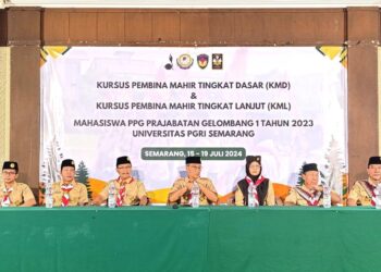 Universitas PGRI Semarang Menyelenggarakan Kegiatan Kursus Pembina Pramuka Mahir Tingkat Dasar Dan Tingkat Lanjutan