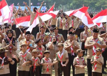 Kirab Tangkal Napza tahun 2024 Kwartir Derah Gerakan Pramuka Sumatera Utara, berakhir di Kota Kisaran, Kabupaten Asahan