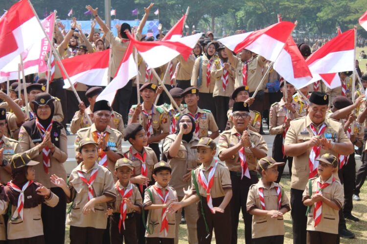 Kirab Tangkal Napza tahun 2024 Kwartir Derah Gerakan Pramuka Sumatera Utara, berakhir di Kota Kisaran, Kabupaten Asahan