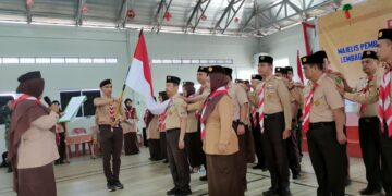 Ketua Mabiran Binawidya Lantik Pengurus Kwarran dan LPK Kwarran Binawidya 2024-2027