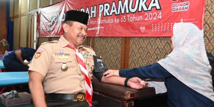 Nyatakan Kepedulian, Gerakan Pramuka Lakukan Donor Darah Massal