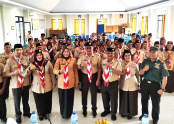 Ketua Kwartir Cabang (Kwarcab) Karanganyar Melantik Majelis Pembimbing Ranting Dan Pengurus Kwartir Ranting (Kwarran) Jaten