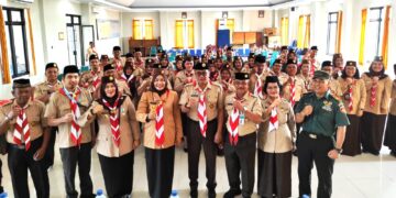 Ketua Kwartir Cabang (Kwarcab) Karanganyar Melantik Majelis Pembimbing Ranting Dan Pengurus Kwartir Ranting (Kwarran) Jaten