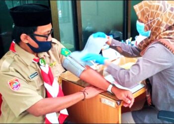 Donor Darah Saka Tarunabumi Patimpeng Rangkaian Bulan Bakti Pramuka 2024