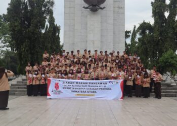 Kwartir Daerah Gerakan Pramuka Sumatera Utara (Kwarda Sumut) Melaksanakan Ziarah Ke Taman Makam Pahlawan ( TMP ) Bukit Barisan Dalam Rangkaian Peringatan Hari Pramuka Ke-63