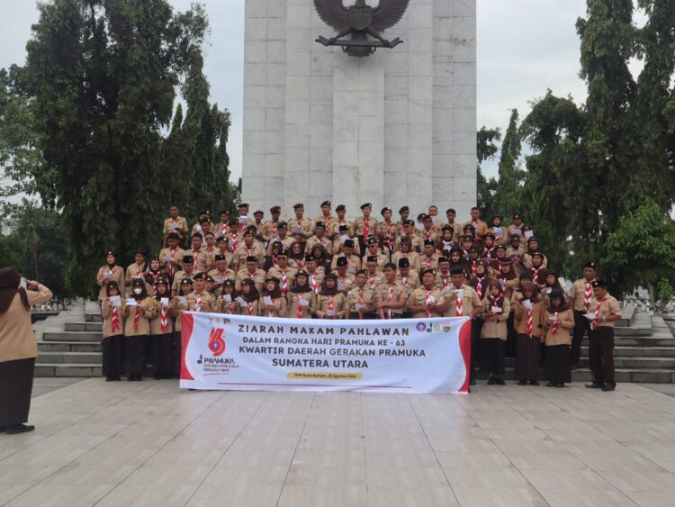 Kwartir Daerah Gerakan Pramuka Sumatera Utara (Kwarda Sumut) Melaksanakan Ziarah Ke Taman Makam Pahlawan ( TMP ) Bukit Barisan Dalam Rangkaian Peringatan Hari Pramuka Ke-63