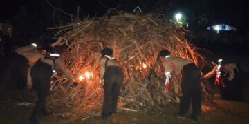 Keren dan Menyala, Prosesi Api Unggun pada Akhir Kegiatan Jambore Ranting (Jamran) Patimpeng 2024