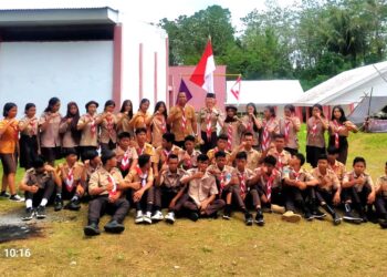 Perkemahan Penerimaan Tamu Ambalan SMK N 1 Likupang Timur Sukses Dilaksanakan