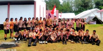 Perkemahan Penerimaan Tamu Ambalan SMK N 1 Likupang Timur Sukses Dilaksanakan