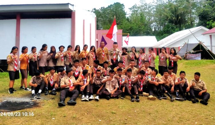 Perkemahan Penerimaan Tamu Ambalan SMK N 1 Likupang Timur Sukses Dilaksanakan