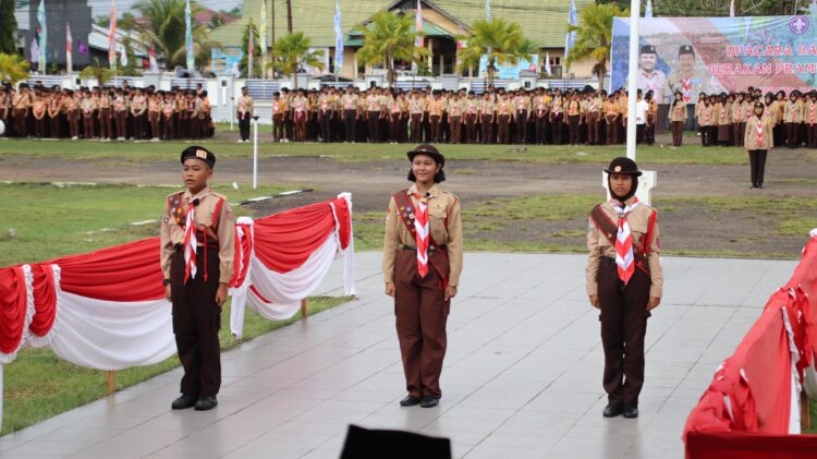 Kwartir Cabang Melawi melaksanakan Upacara Gerakan Pramuka Ke 63 Pada tanggal 28 Agustus 2024