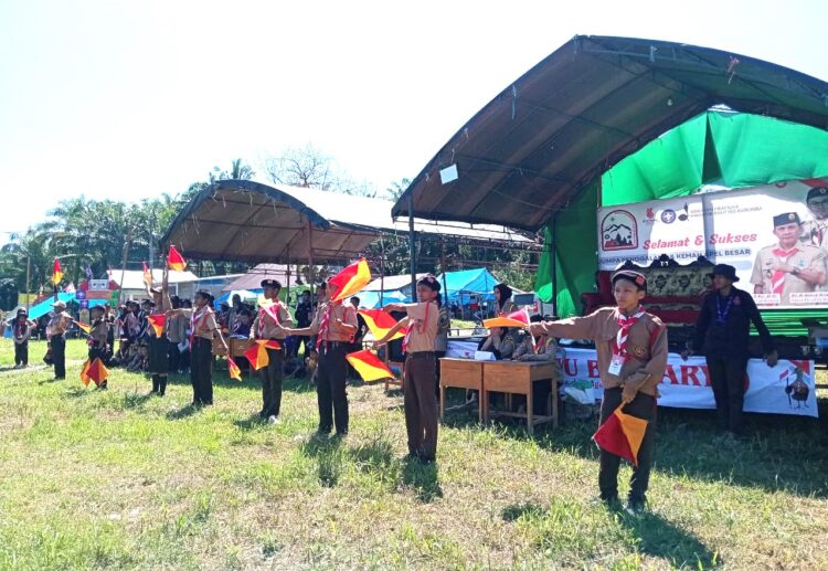 Jumpa Penggalang dan Kemah Apel Besar Hari Pramuka ke 63 Tingkat Kwartir Ranting Karossa