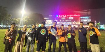 Seusai Nobar Timnas vs Australia, Pramuka Peduli Banyumas Langsung Beraksi