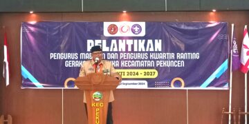 Ketua Kwarcab Banyumas Lantik Pengurus Kwarran Pekuncen