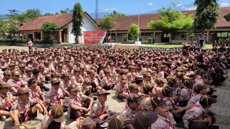Ratusan Pramuka Kwarran Kedungbanteng Ikuti Gebyar Latihan dan Aksi