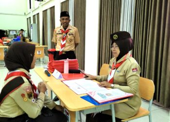 Ratusan Pramuka Kwarran Purwokerto Selatan Ikuti Ujian Pramuka Garuda
