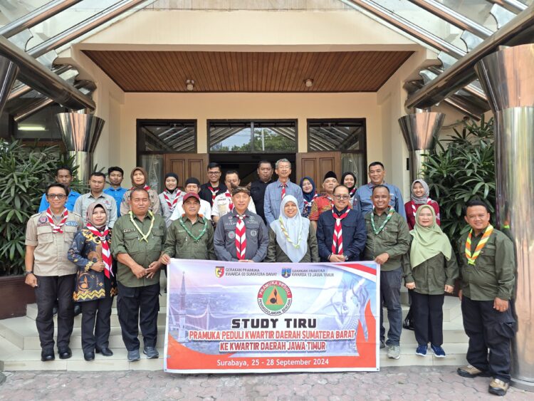 Ketua Kwarda Jatim Terima Langsung Kunjungan Kwarda Sumbar, Studi Tiru Abdimasgana