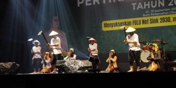 Konda Maluku Utara Tampilkan Tarian Bertani pada Pertikawan Nasional 2024