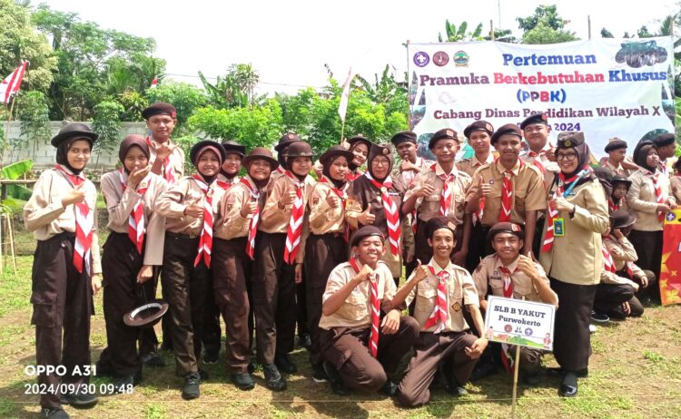Ratusan Pramuka Berkebutuhan Khusus Pangkalan SLB Banyumas dan Cilacap Ikuti PPBK