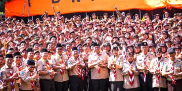 Kadispora Buka Kemah Garuda, Ajak Pramuka Jadi Teladan
