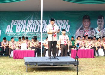 Ketua Kwarnas Membuka Kemah Nasional Pramuka Al Washliyah