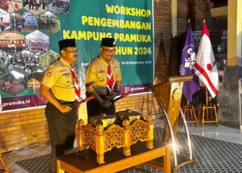 Pemukulan Kenong Tandai Pembukaan Workshop Pengembangan Kampung Pramuka Tingkat Nasional di Yogyakarta
