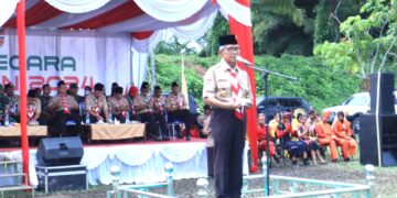 Kemah Bela Negara Gerakan Pramuka Sumut Ditutup, Ini Pesan Nurdin Lubis