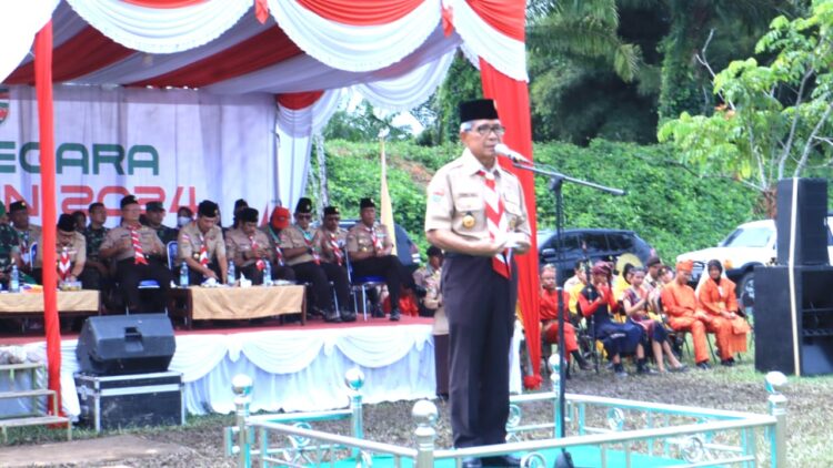 Kemah Bela Negara Gerakan Pramuka Sumut Ditutup, Ini Pesan Nurdin Lubis