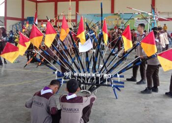 Ratusan Pramuka Penggalang Se Kwartir Cabang Cilacap Ikuti Kegiatan Gelar Ketrampilan Kepramukaan Yang Diselenggarakan Oleh Kwarcab Cilacap
