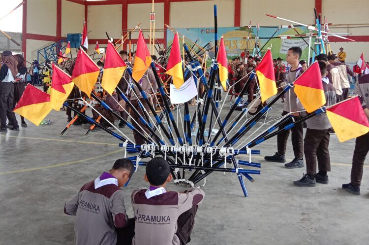 Ratusan Pramuka Penggalang Se Kwartir Cabang Cilacap Ikuti Kegiatan Gelar Ketrampilan Kepramukaan Yang Diselenggarakan Oleh Kwarcab Cilacap